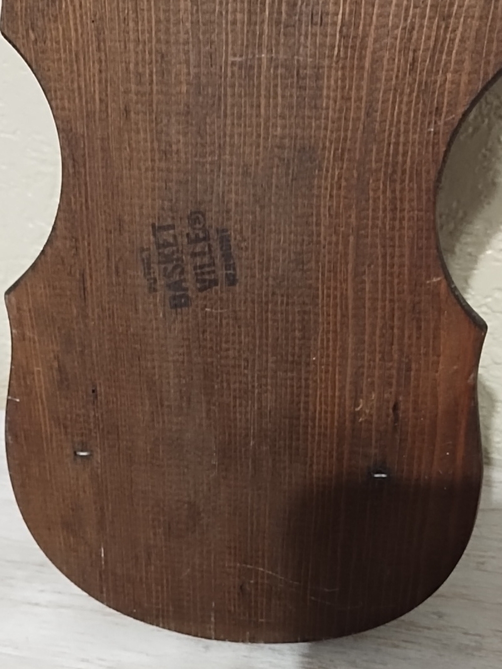 Wooden Violin-Shaped Wall Shelf Holder - Dark Brown - Picture 11 of 16